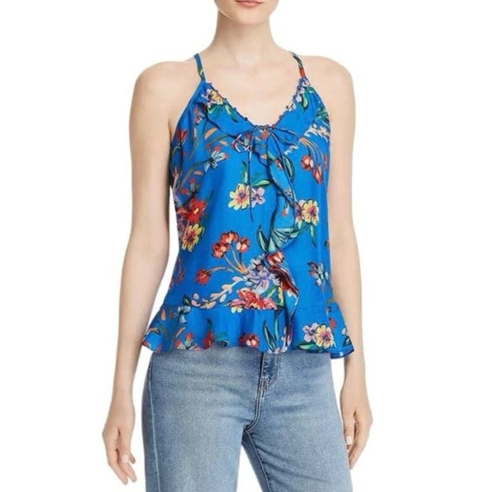 Parker Blue Floral‎ Montgomery Top Size Small New